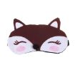Cute Fox 3D Sleep Mask - Travel Sleeping Cover Ice Mask (Coffee) - 1