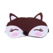 Cute Fox 3D Sleep Mask - Travel Sleeping Cover Ice Mask (Coffee) - 2
