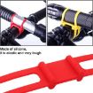 Silicon Strap Bike Torch Phone Holder - 5 PCS Blue Elastic Mount - 4