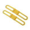 Yellow 5 PCS Silicon Strap Bike Torch Phone Flashlight Holder Mount - 2