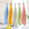 Wood Fiber Small Square Dish Towels 2 PCS - Yellow - 2