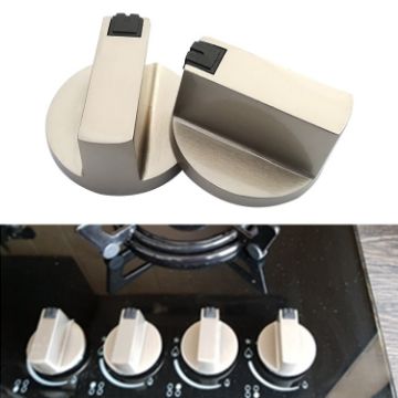 Universal Metal Rotary Switch Knobs for Gas Stove - 2 PCS, 6mm Shaft - 1