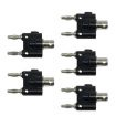 BNC Female to Dual Banana Plug Adapter - 5pcs Binding Male Connector - 1