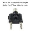 BNC Female to Dual Banana Plug Adapter - 5pcs Binding Male Connector - 4