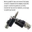 BNC Female to Dual Banana Plug Adapter - 5pcs Binding Male Connector - 5
