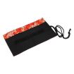 Golden Red Sea Wave Canvas Pencil Case - Large Capacity, 72 Holes - 4