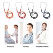 Double-sided Cardiology Stethoscope, Single Tube, Black, Aluminium Chestpiece - 4