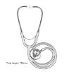 Double-sided Cardiology Stethoscope, Single Tube, Black, Aluminium Chestpiece - 8