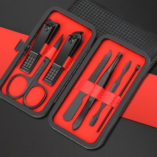 Portable Manicure Pedicure Set - Stainless Steel Nail Clippers Kit - 1