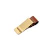 Gold-Brown Metal Leather Pen Holder with Stainless Steel Pencil Clip - 1