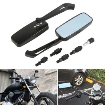 Anti-glare Square Aluminum Motorcycle Rearview Mirror Modified - 1