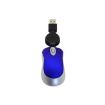 Retractable USB Mini Computer Mouse - Optical Ergonomic 1600 DPI (Blue) - 2