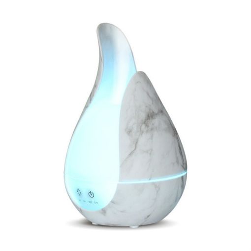 200ml Ultrasound Humidifier Aroma Diffuser LED Light UK Plug Marble - 1