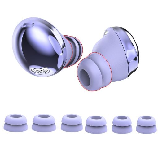 AhaStyle PT168 Silicone Earcups for Samsung Galaxy Buds Pro, S+M+L, Purple - 1