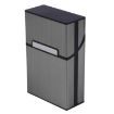 Gray Aluminum Cigar Cigarette Case Tobacco Holder Pocket Box Storage - 2