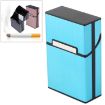 Blue Aluminum Cigar Cigarette Case Tobacco Holder Pocket Box Storage - 1