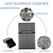 Blue Aluminum Cigar Cigarette Case Tobacco Holder Pocket Box Storage - 8