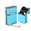 Silver Aluminum Cigar Cigarette Case Tobacco Holder Pocket Box Set - 7