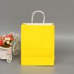 Elegant Yellow Kraft Paper Bags with Handles - 10 PCS, 12x15x6cm - 2
