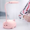 LED Eye Protection Reading Lamp - Cartoon Cat Design, USB Rechargeable (Blue) - 5