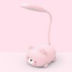 Pink Cartoon Cat LED Reading Lamp - Eye Protection, USB Rechargeable - 1