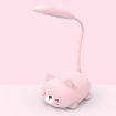 Pink Cartoon Cat LED Reading Lamp - Eye Protection, USB Rechargeable - 2