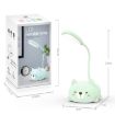 Pink Cartoon Cat LED Reading Lamp - Eye Protection, USB Rechargeable - 6