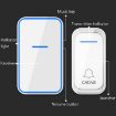 CACAZI A68-2 Wireless Doorbell, One to Two, US Plug, Black - 4