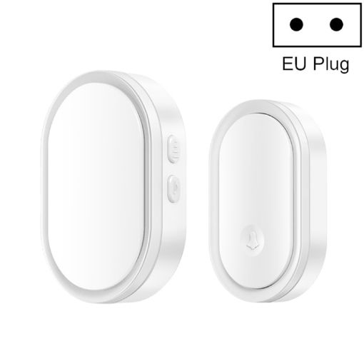 CACAZI A99 EU Plug White Smart Remote Doorbell & Elderly Pager - 1