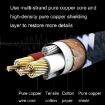 0.3m Guitar Cable 6.35mm TS Straight + Elbow Oxygen-Free Copper Core - 6