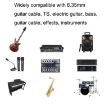 2m Guitar Cable 6.35mm TS Oxygen-Free Copper Core with Straight & Elbow Head - 9