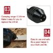 Hex Shank Mini Drill Chuck 0.3-6.5mm Three Jaw Power Tool Black Model B - 6