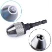 Hex Shank Mini Drill Chuck 3mm Round Jaw Power Tool Conversion 0.3-3.4mm - 4