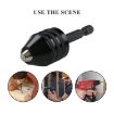 Hex Shank Mini Drill Chuck 3mm Round Jaw Power Tool Conversion 0.3-3.4mm - 7