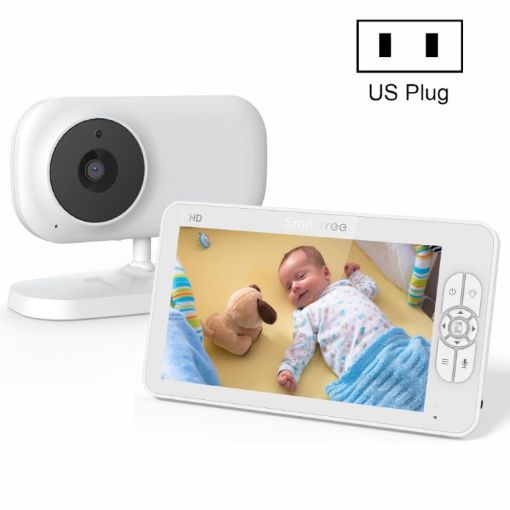 SM70 7" 720x1080P Wireless Baby Monitor with Temp & 2-Way Audio US Plug - 1