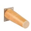 12cm Solid Wood Vertical Sofa Table Leg Cabinet Chair Pad (Wood Color) - 3