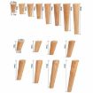 12cm Solid Wood Vertical Sofa Table Leg Cabinet Chair Pad (Wood Color) - 5