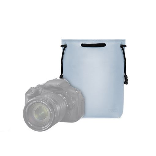 Medium Blue Baona Camera Bag Lens Drawstring Pouch - 1