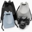 Medium Blue Baona Camera Bag Lens Drawstring Pouch - 2