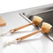 Wooden Non-Sticky Oil Washing Pot Brush with Long Handle for Kitchen - 5