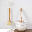 Wooden Non-Sticky Oil Washing Pot Brush with Long Handle for Kitchen - 6