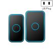 CACAZI A78 Long-Distance Wireless Doorbell, US Plug, Elegant Black - 1