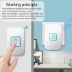 CACAZI A86 Wireless Doorbell, US Plug, Black - Remote Control Music Doorbell - 4