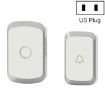 CACAZI A20 Wireless Doorbell US Plug, Silver - Smart Home Digital Music - 1