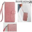 Redmi Note 14S 4G Rose Gold Tree & Deer Embossed Leather Case - 5
