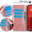 Redmi Note 14S 4G Rose Gold Tree & Deer Embossed Leather Case - 6