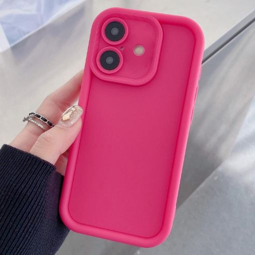 iPhone 16 Plus Shockproof TPU Case Rose Red - Frosted Precise Fit - 1