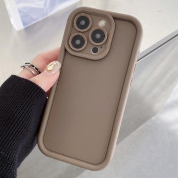 iPhone 13 Pro Shockproof TPU Case - Frosted Coffee Frame, Precise Hole - 1
