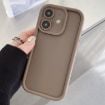 iPhone 12 Shockproof TPU Case - Frosted Coffee Frame, Precise Hole - 1