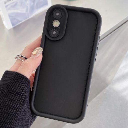 iPhone X/XS Shockproof Frosted TPU Case - Precise Fit, Black Frame - 1